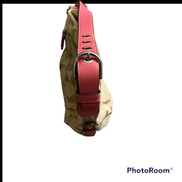 Coach Purse with pink strap EUC - Picture 5 of 11